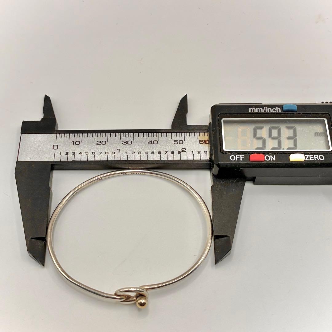 オールドティファニー フック＆アイ ラブノット バングル コンビ 925×750