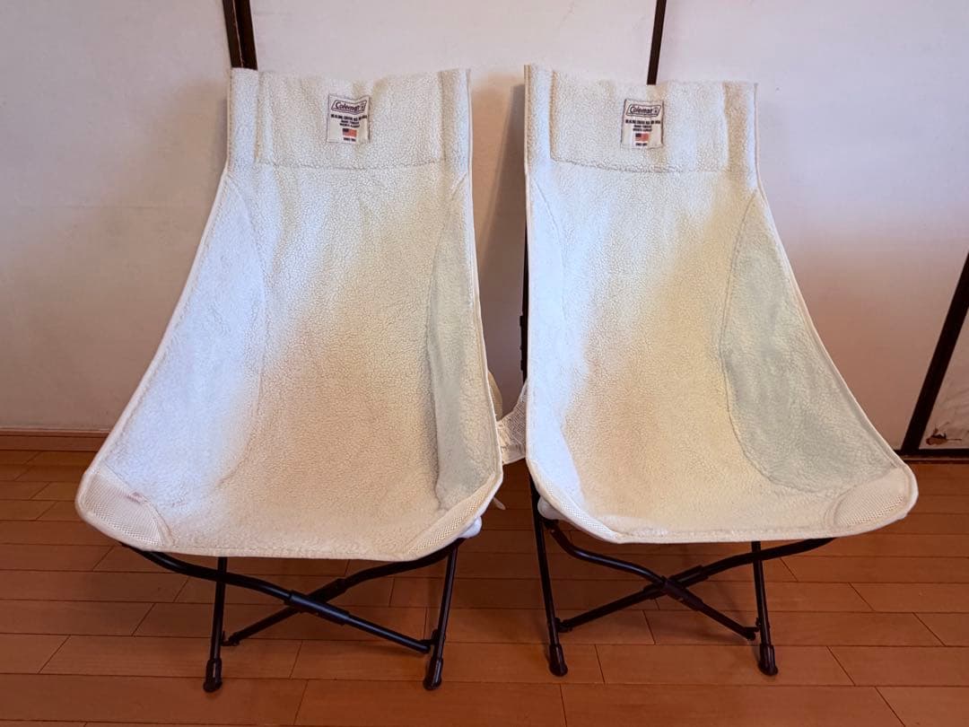 冬キャンプに！コールマンヒーリングチェアNX HB ホワイトボア