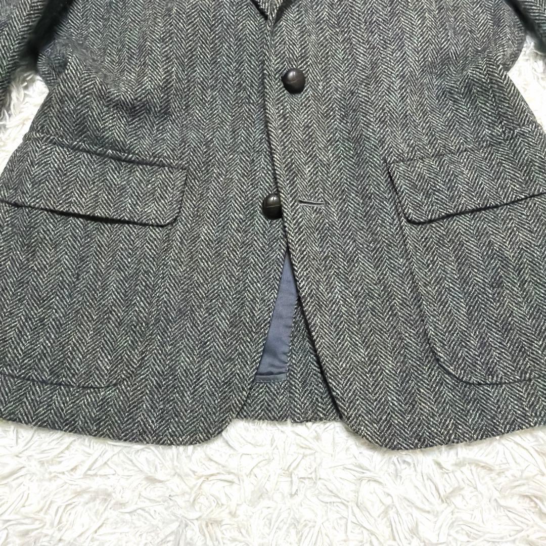 ジェイプレス　テーラードジャケット　ヘリンボーン　Sサイズ　くるみボタン