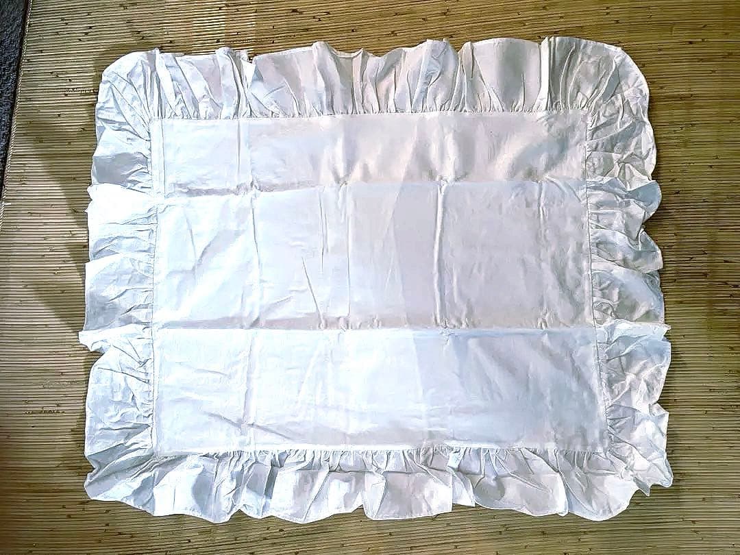 新品未使用✳︎ラルフローレン✳︎ジャガード織✳︎白✳︎枕カバー✳︎フリル付