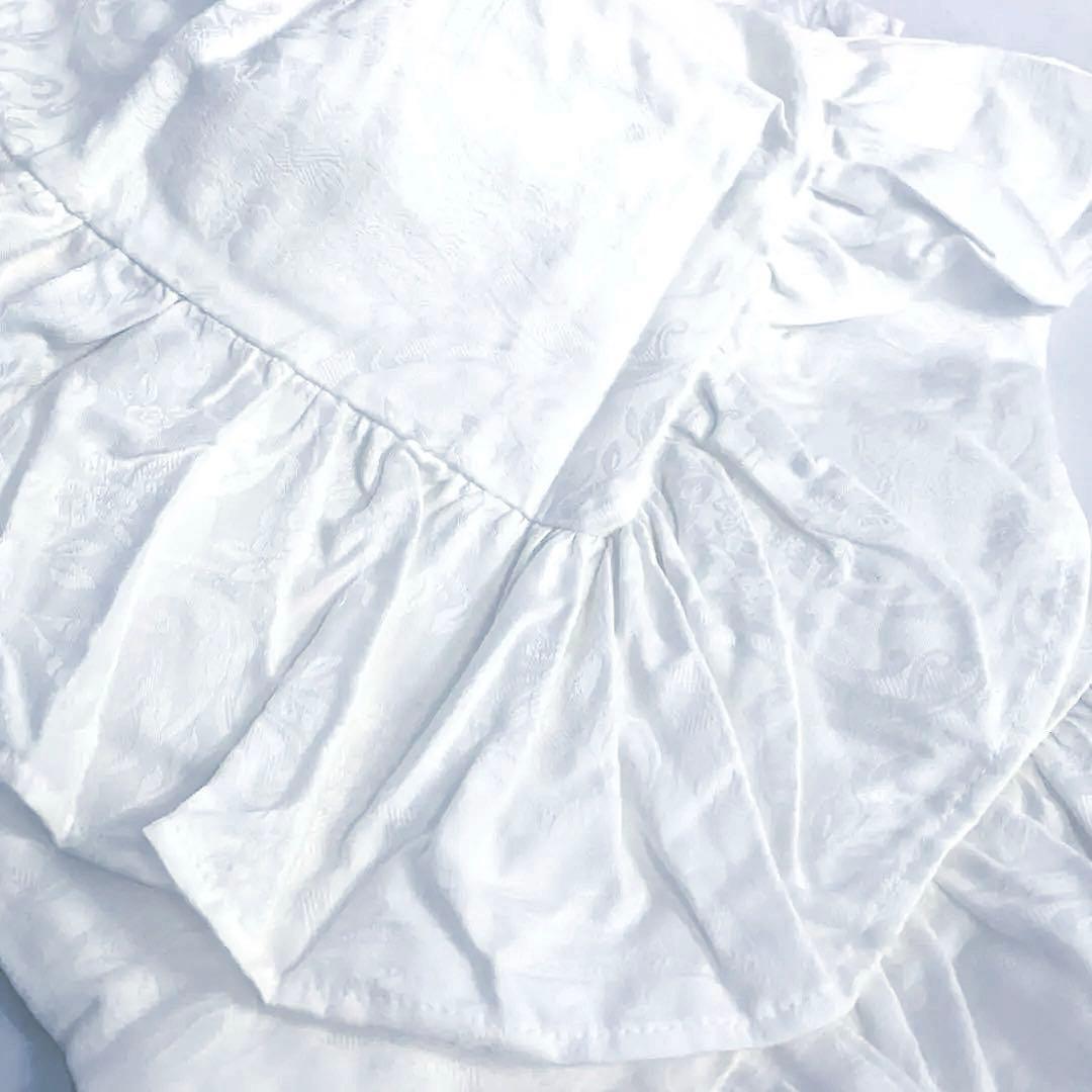 新品未使用✳︎ラルフローレン✳︎ジャガード織✳︎白✳︎枕カバー✳︎フリル付