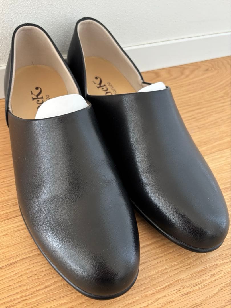 HARUTA スムース素材のスポックシューズ #SD150 ブラック25EE