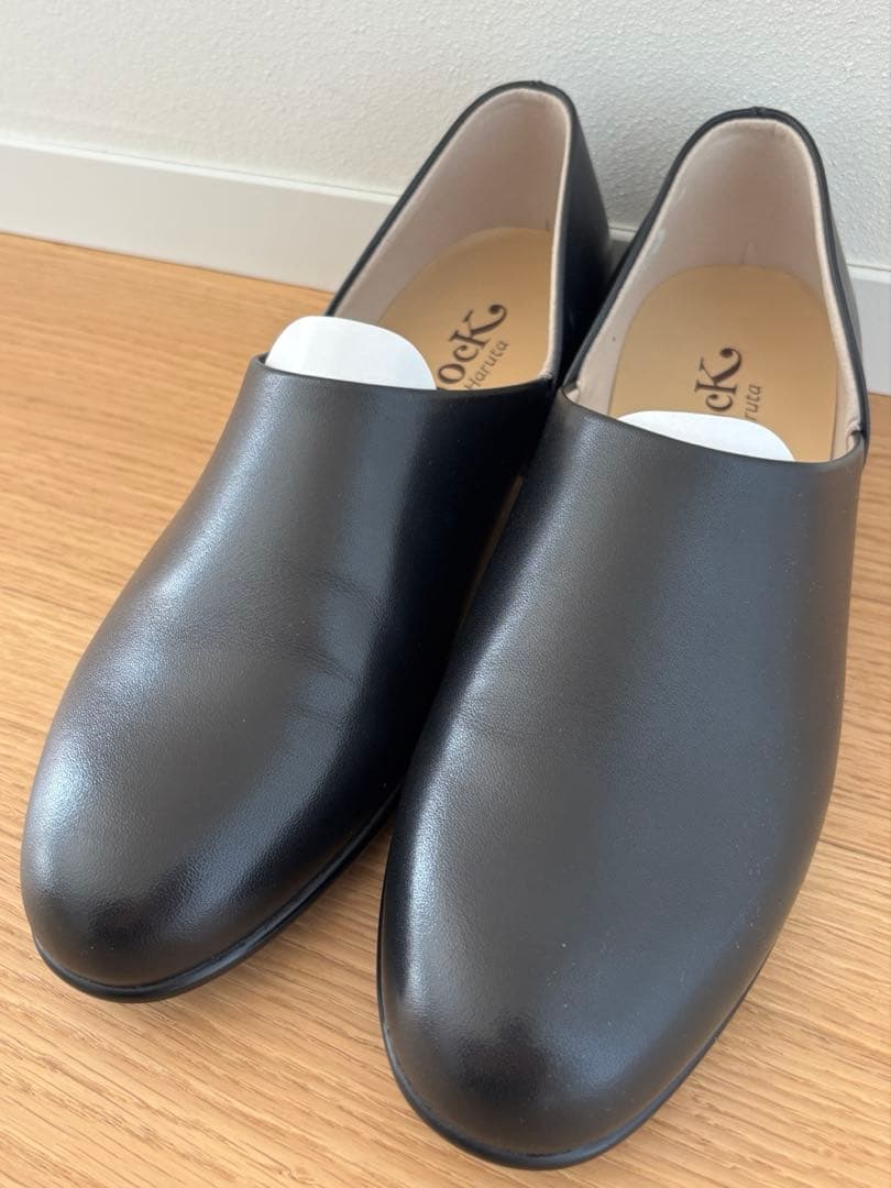 HARUTA スムース素材のスポックシューズ #SD150 ブラック25EE