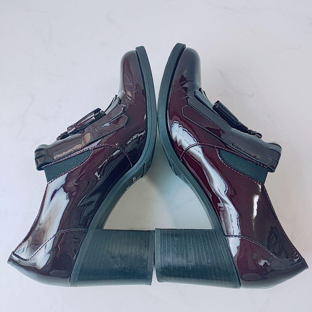 美品✨定価3.5万 ルーカグロッシ 本革 レザー エナメル タッセル シューズ