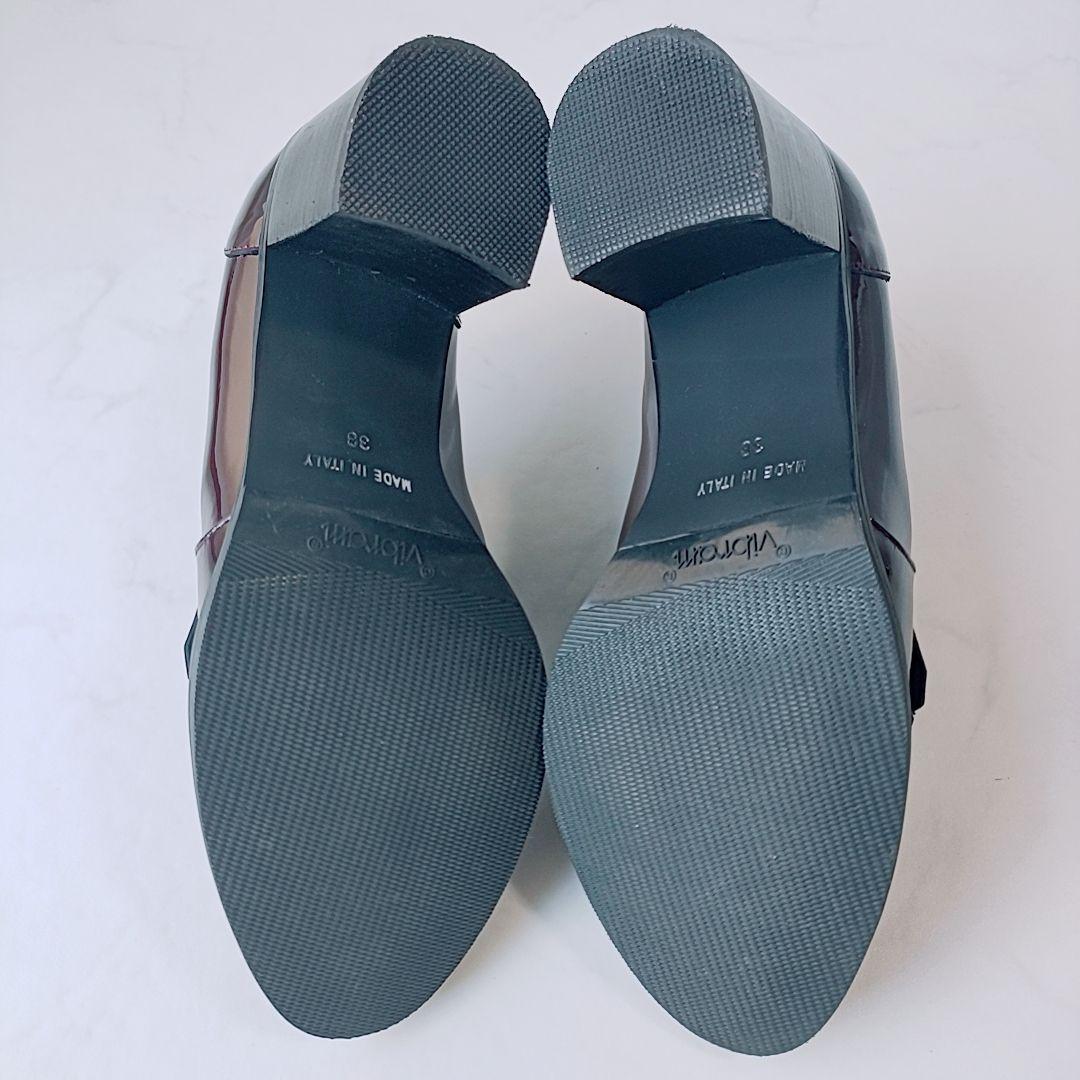 美品✨定価3.5万 ルーカグロッシ 本革 レザー エナメル タッセル シューズ