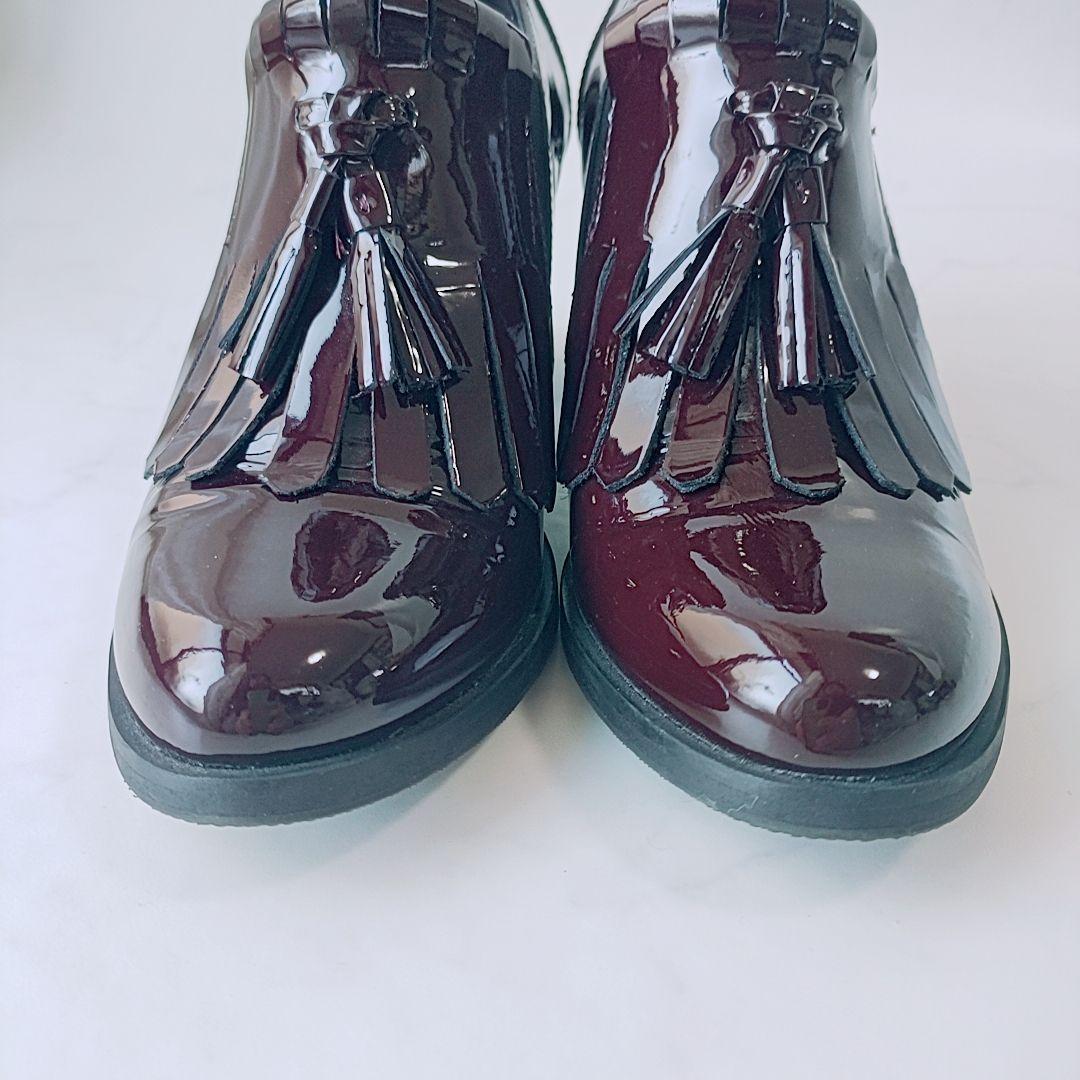 美品✨定価3.5万 ルーカグロッシ 本革 レザー エナメル タッセル シューズ