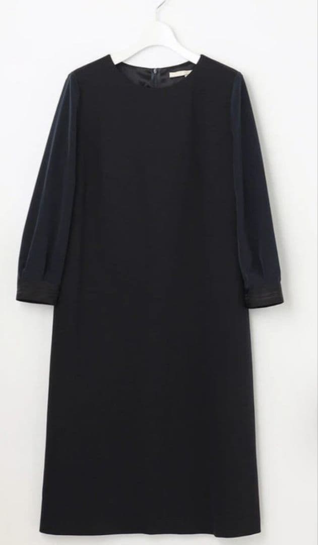 自由区360°FREEウォッシャブルワンピースネイビーサイズ38