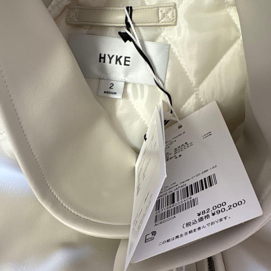 HYKE フェイクレザーブルゾン