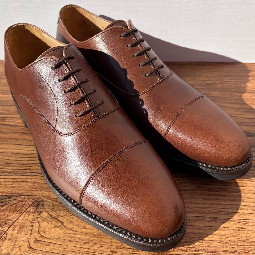 【未使用】Berwick バーウィック ストレートチップ 26cm 茶 内羽根①