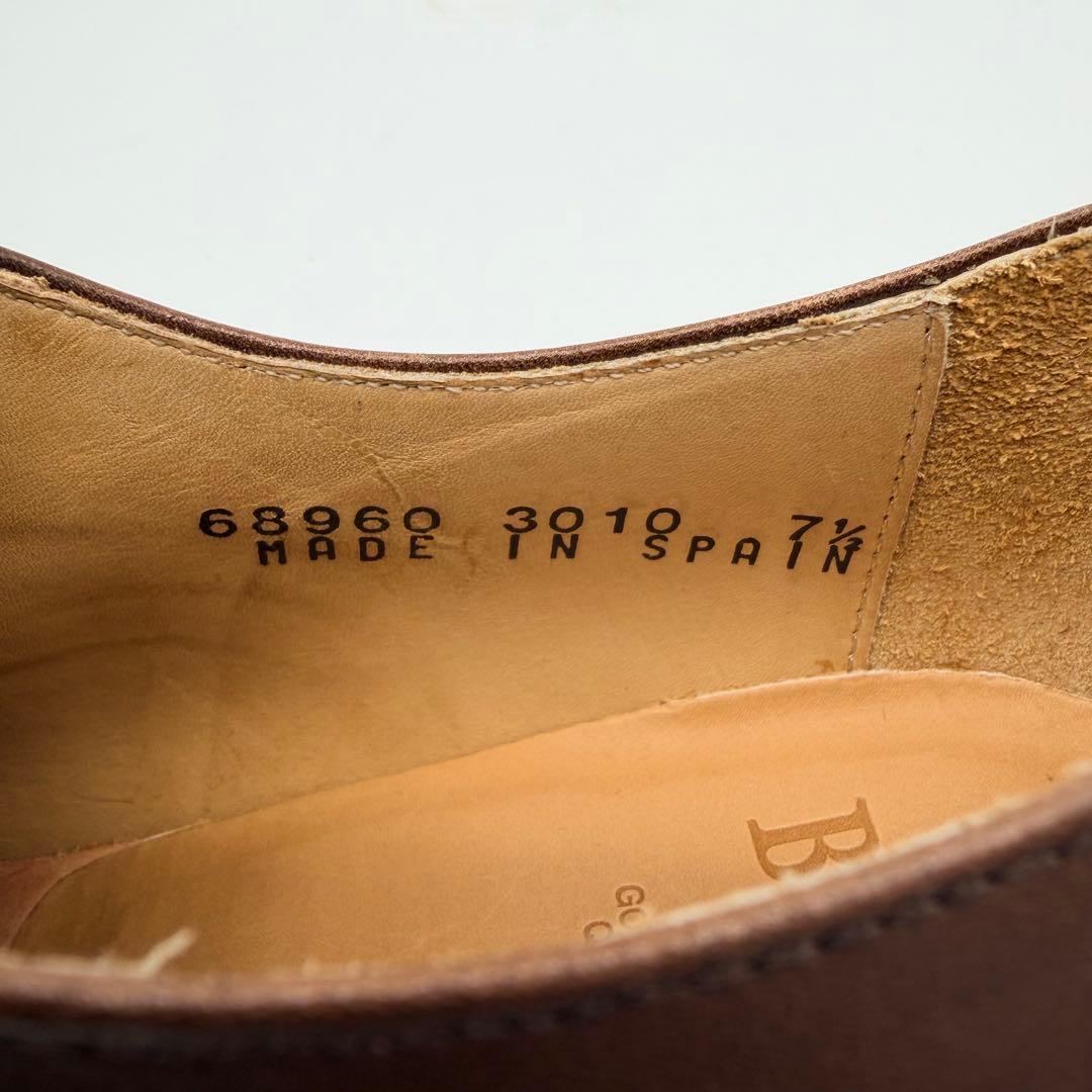 【未使用】Berwick バーウィック ストレートチップ 26cm 茶 内羽根①