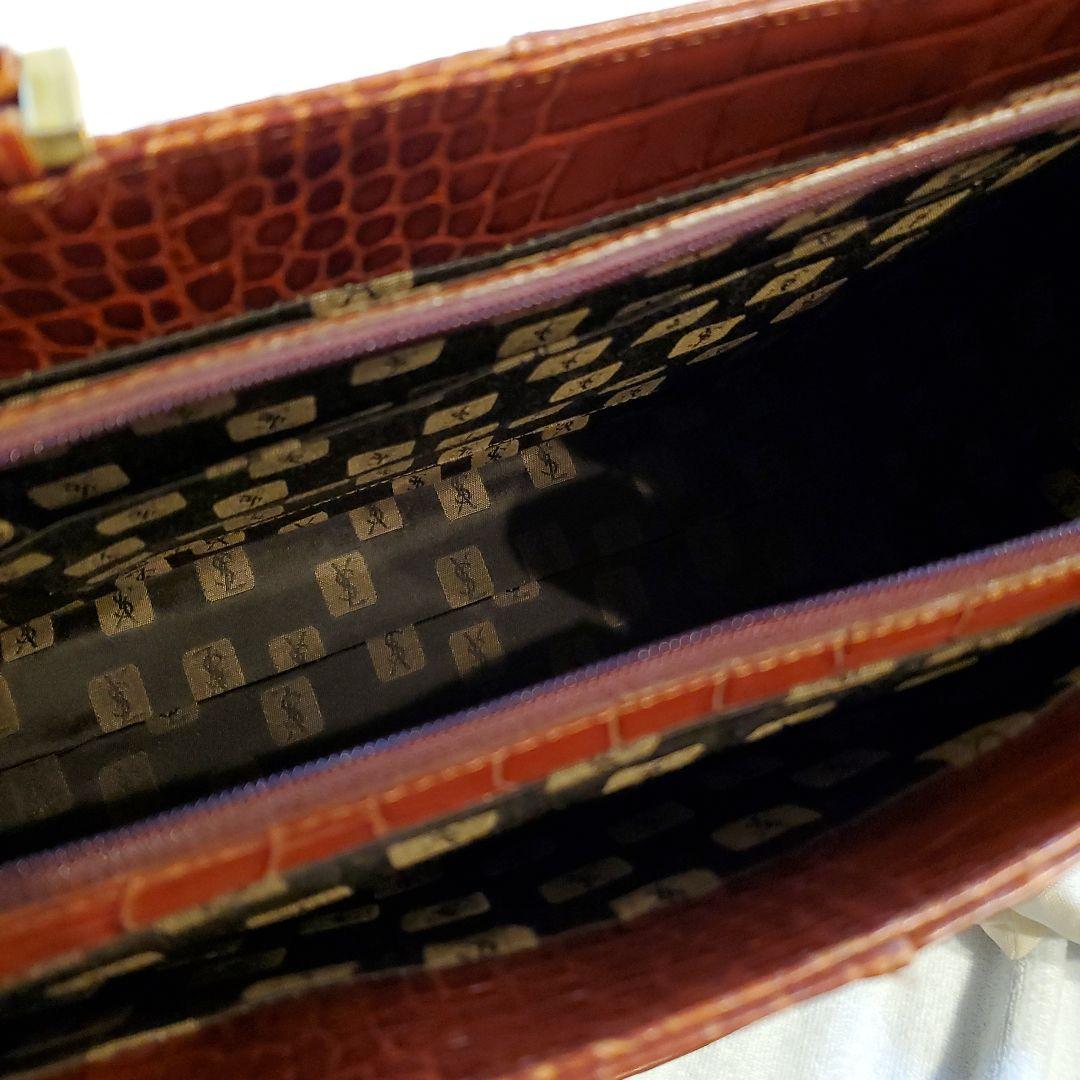 艶々Yves Saint Laurentブラウンビジネスバッグ☆イヴサンローラン