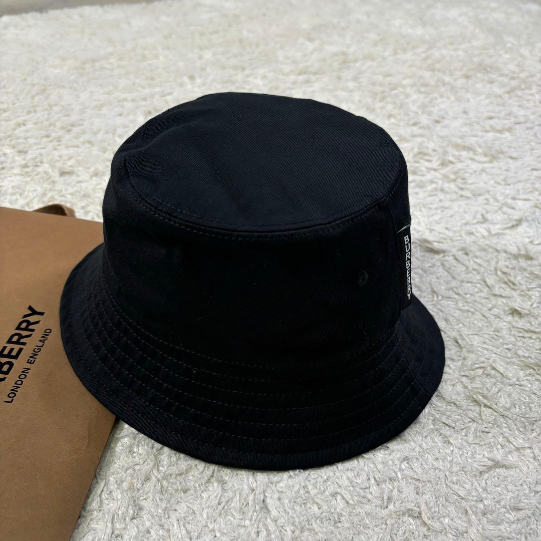 タグ付き新品　バーバリーロンドン イングランド　コットン　バケットハット　M 黒