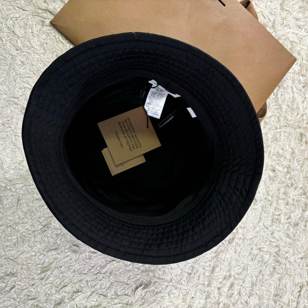 タグ付き新品　バーバリーロンドン イングランド　コットン　バケットハット　M 黒