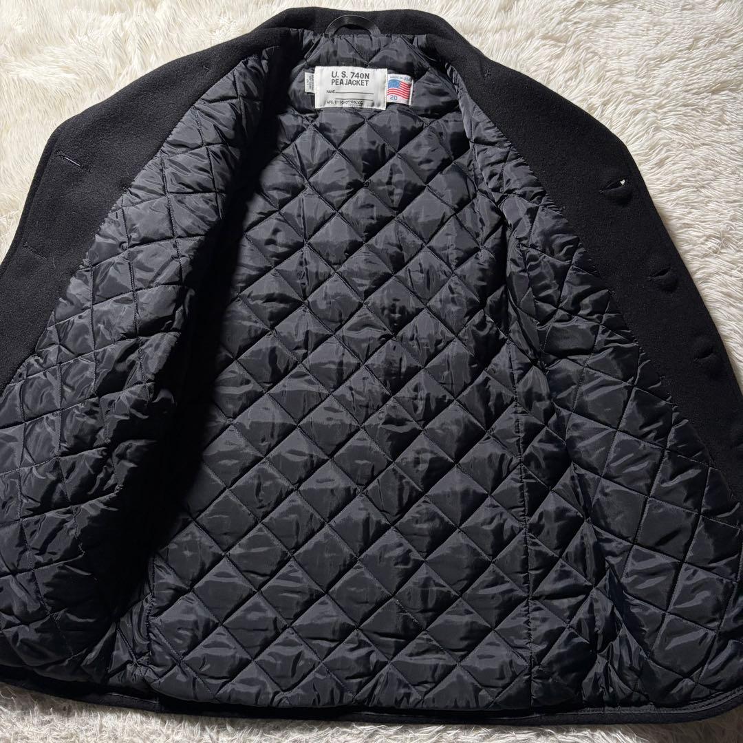 未使用級■schott ピーコート　740BTG キルティング　ブラック　20