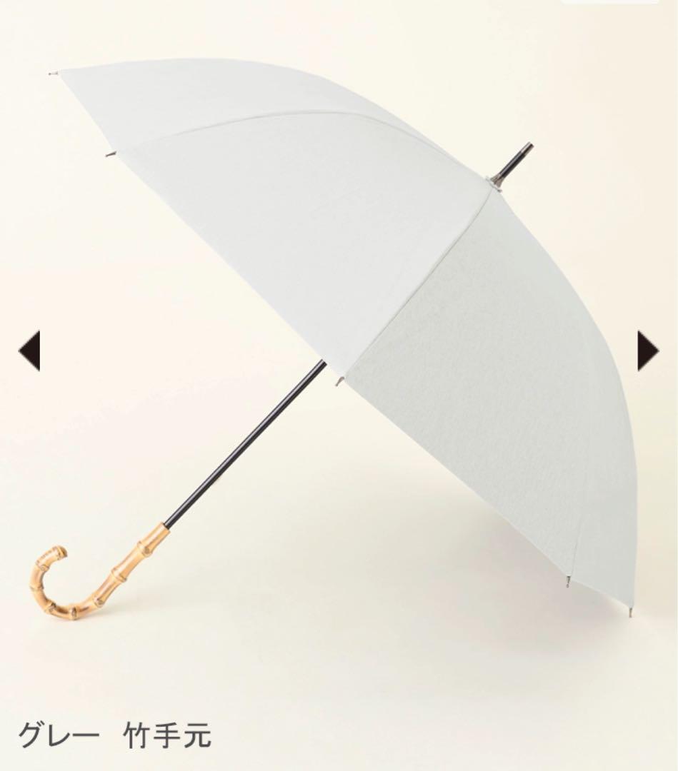 サンバリア100 長傘 Mサイズ 55cm グレー 竹手元 日傘 サンバリア