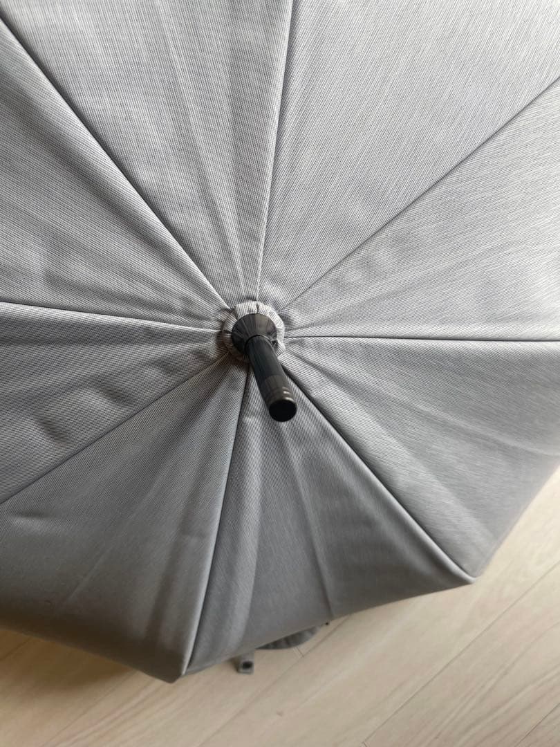 サンバリア100 長傘 Mサイズ 55cm グレー 竹手元 日傘 サンバリア