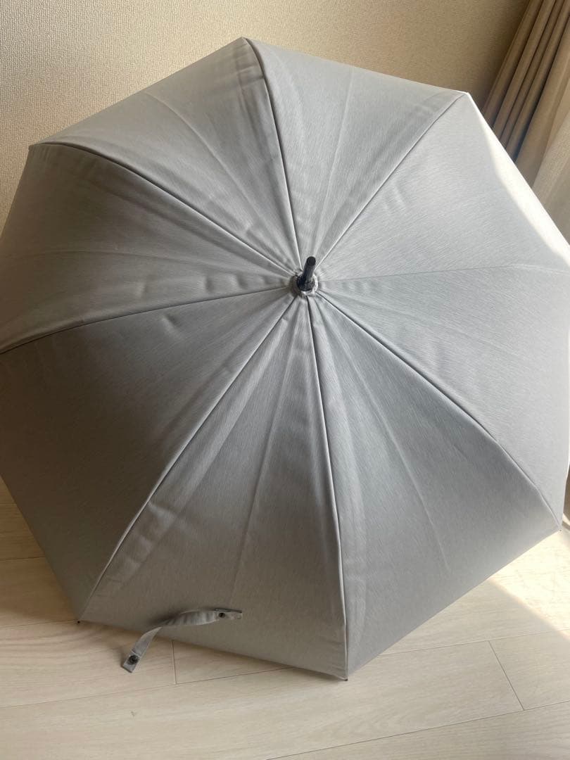 サンバリア100 長傘 Mサイズ 55cm グレー 竹手元 日傘 サンバリア