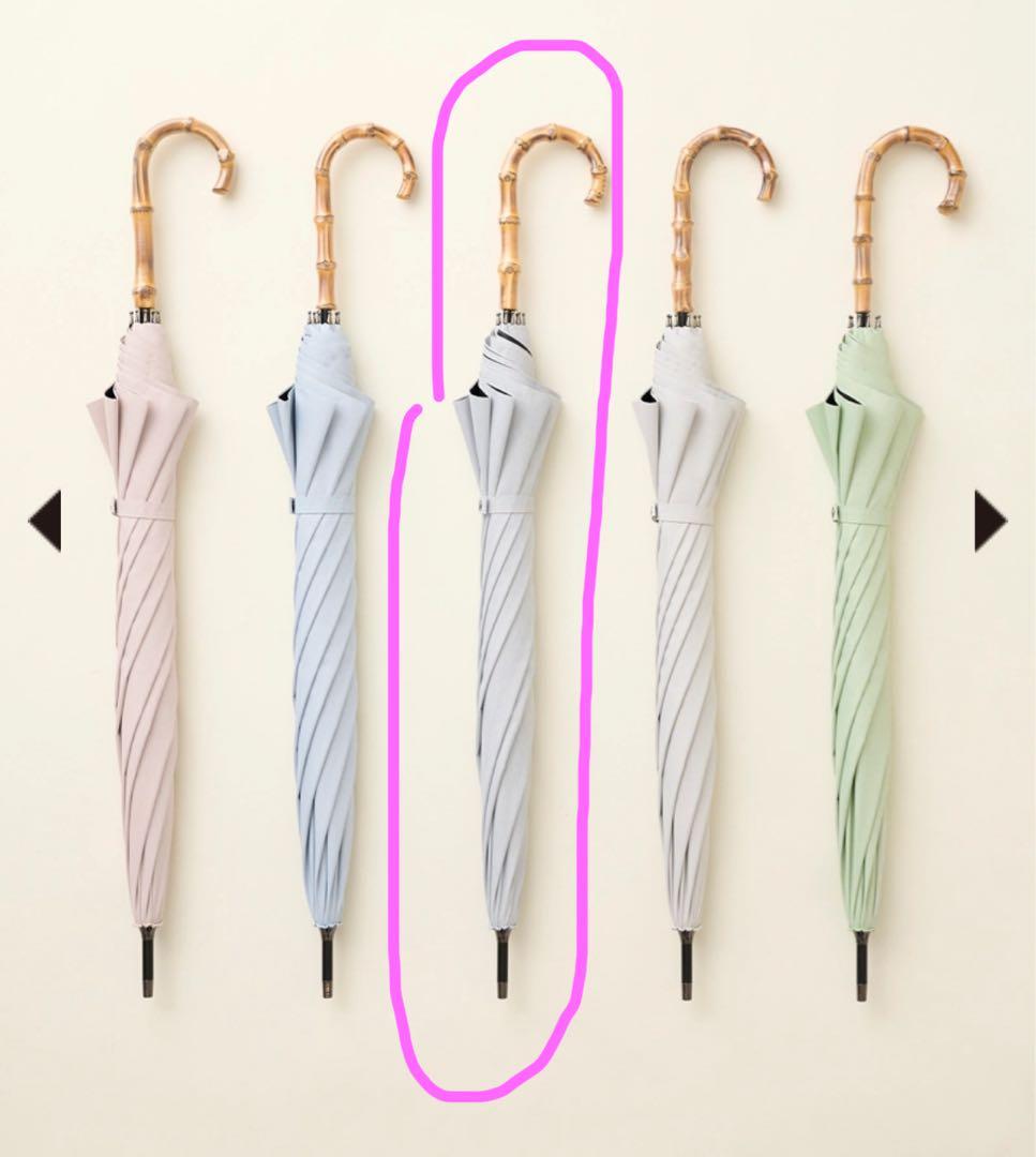 サンバリア100 長傘 Mサイズ 55cm グレー 竹手元 日傘 サンバリア