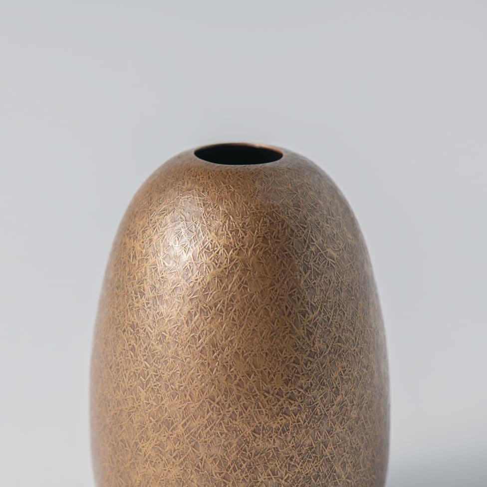 玉川堂 一輪生 繭 素銅色　一輪挿し フラワーベース 花瓶 花器