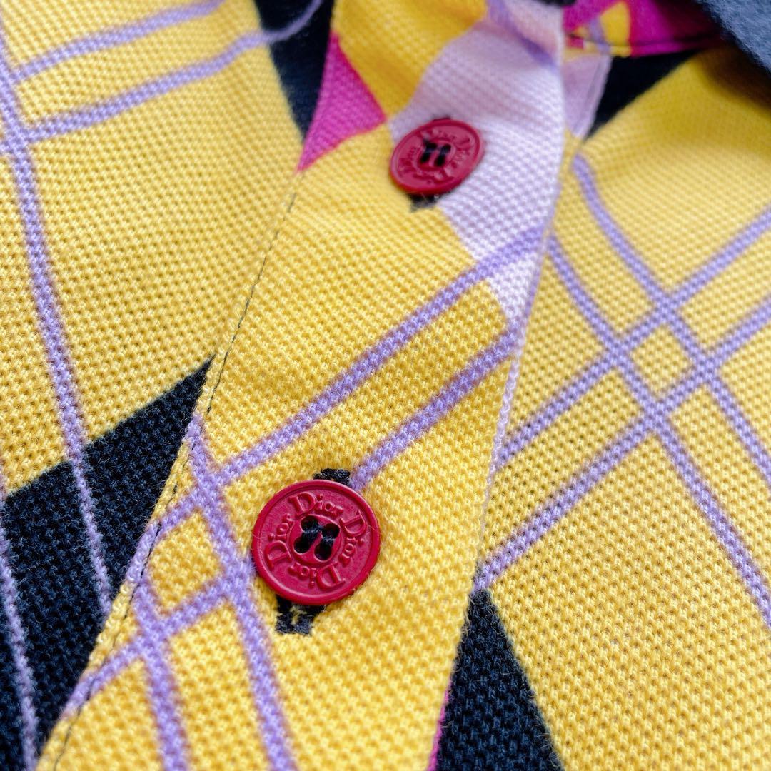 【激レア】Christian Dior　半袖ポロシャツ　ガリアーノ期　総柄　L