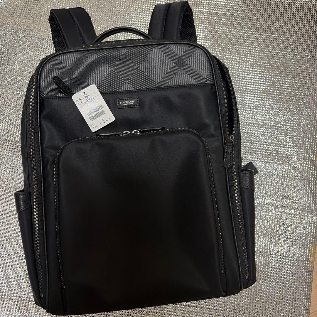 BLACK LABEL CRESTBRIDGEバッグパック、黒、サンプル未使用