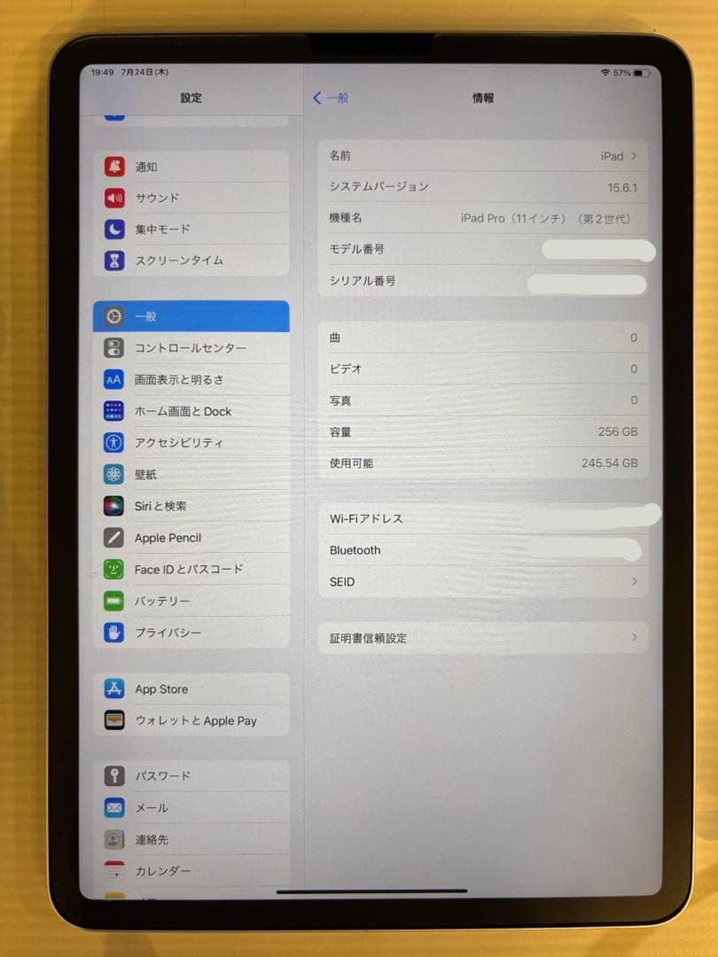 iPad Pro (第二世代)11インチ シルバー Apple Pencil付