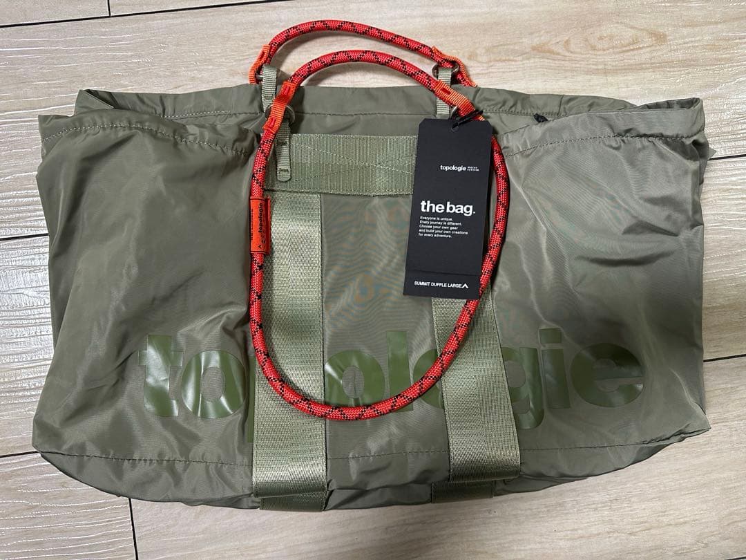 topologie Duffle Large オリーブグリーン　ストラップ付き