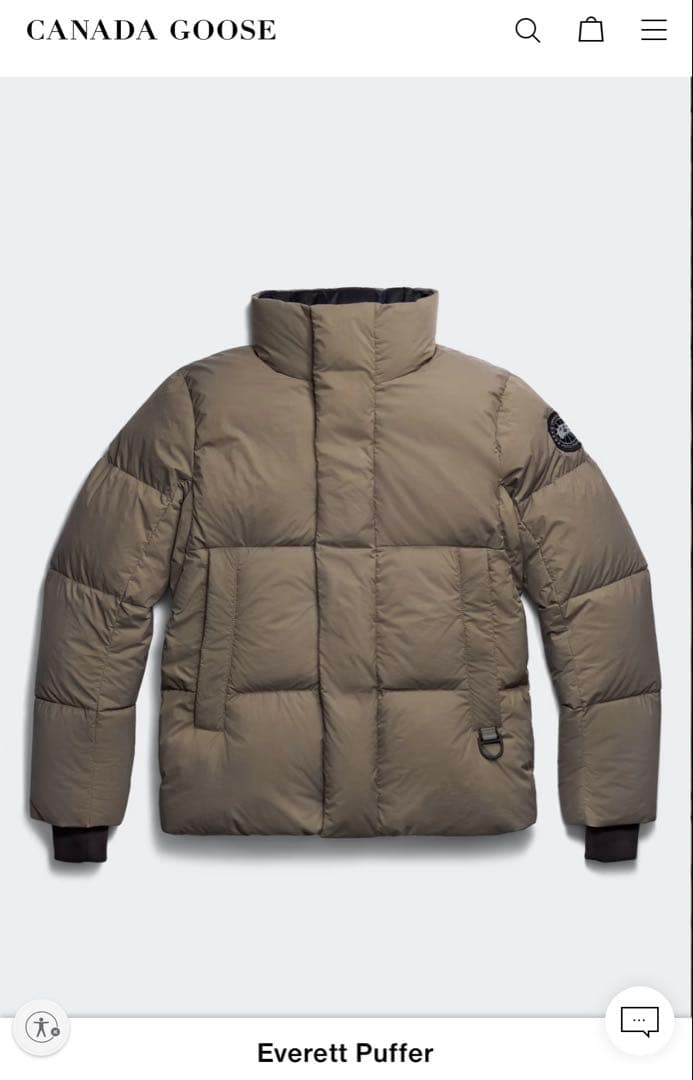 カナダグース　ブラックレーベル　エバレットパッファー