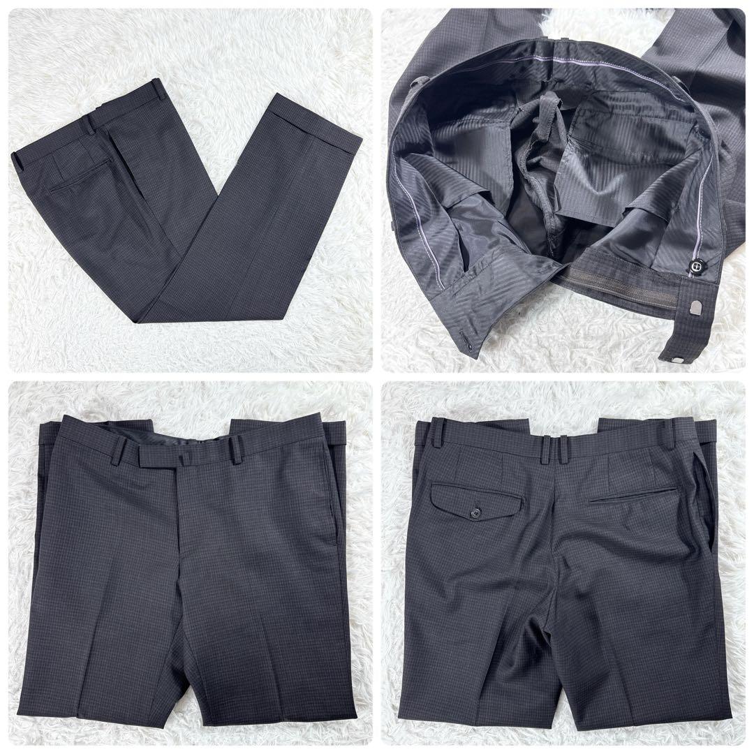 パーフェクトスーツファクトリー スリーピーススーツ ブラウン AB6 大きい