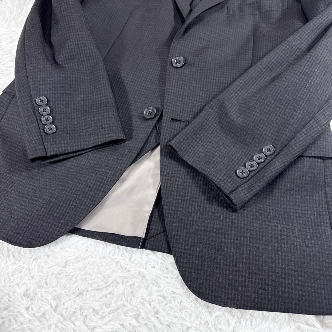 パーフェクトスーツファクトリー スリーピーススーツ ブラウン AB6 大きい