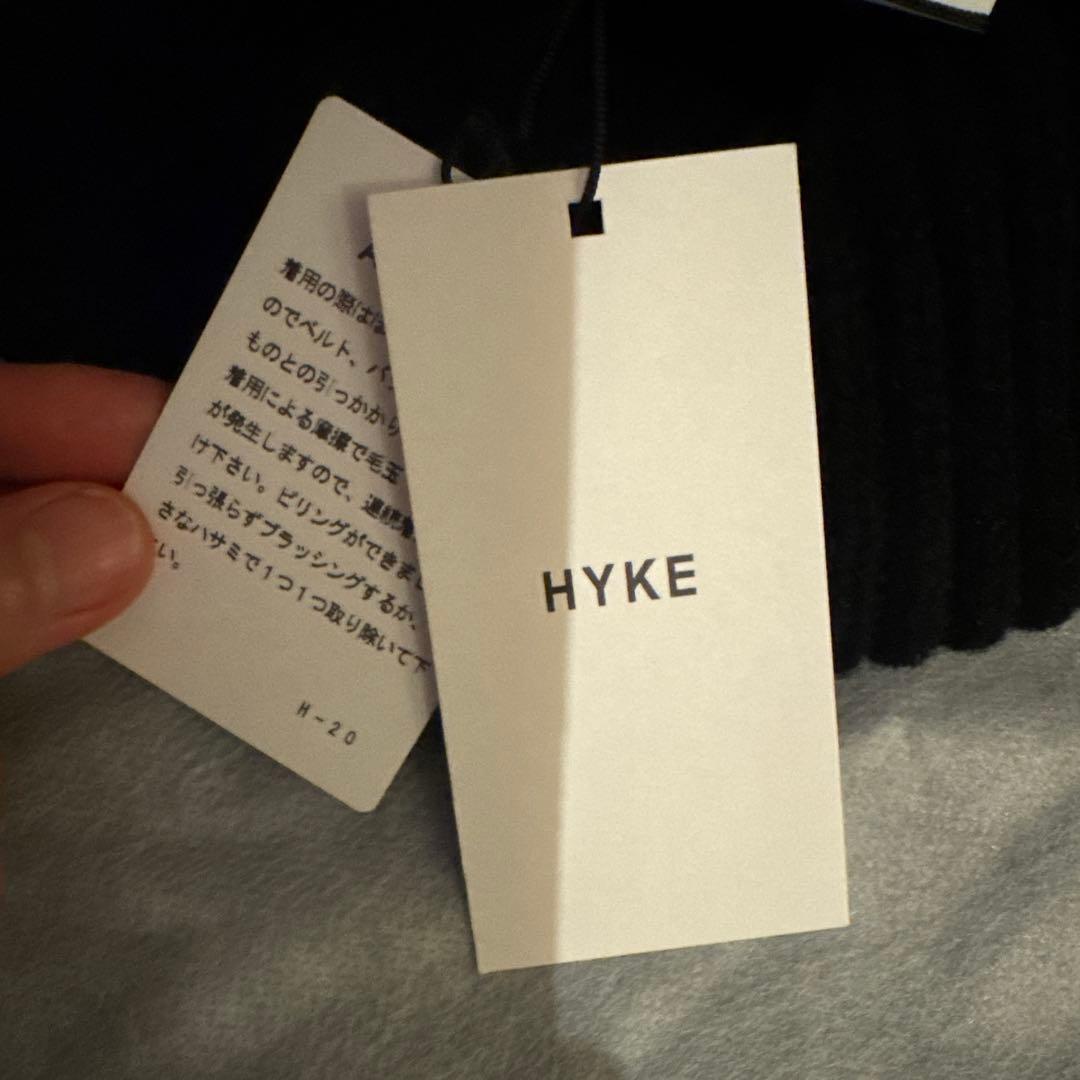 HYKE 黒 ニット帽・ビーニー　2025AW