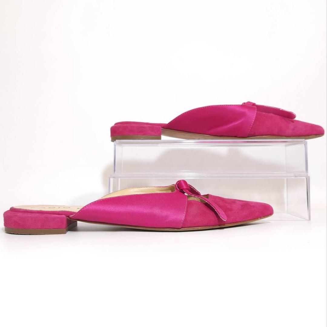 ファビオルスコーニ　リボンフラット　ミュール