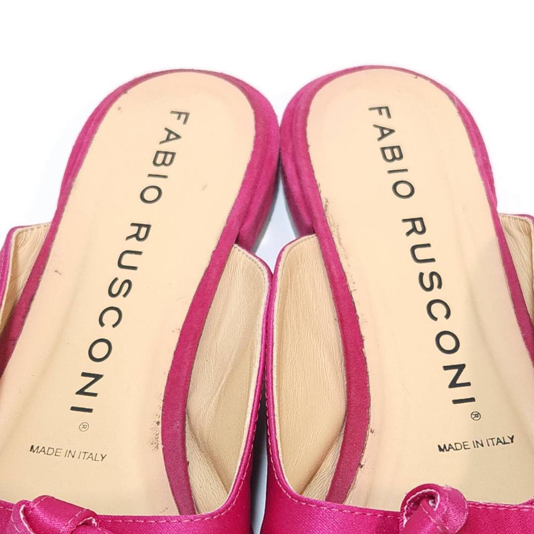 ファビオルスコーニ　リボンフラット　ミュール