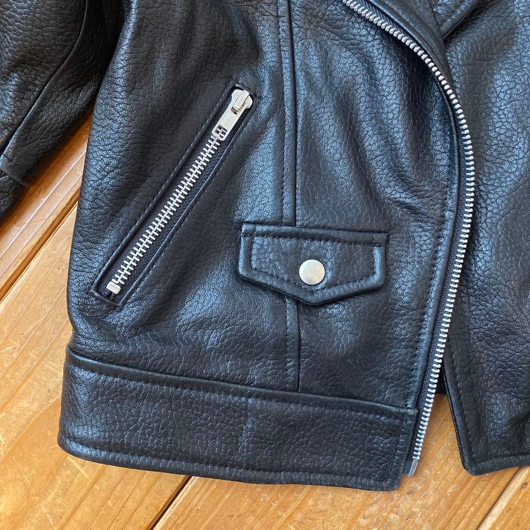 バーニー様 ライダースジャケット レザー ブラック　120cm