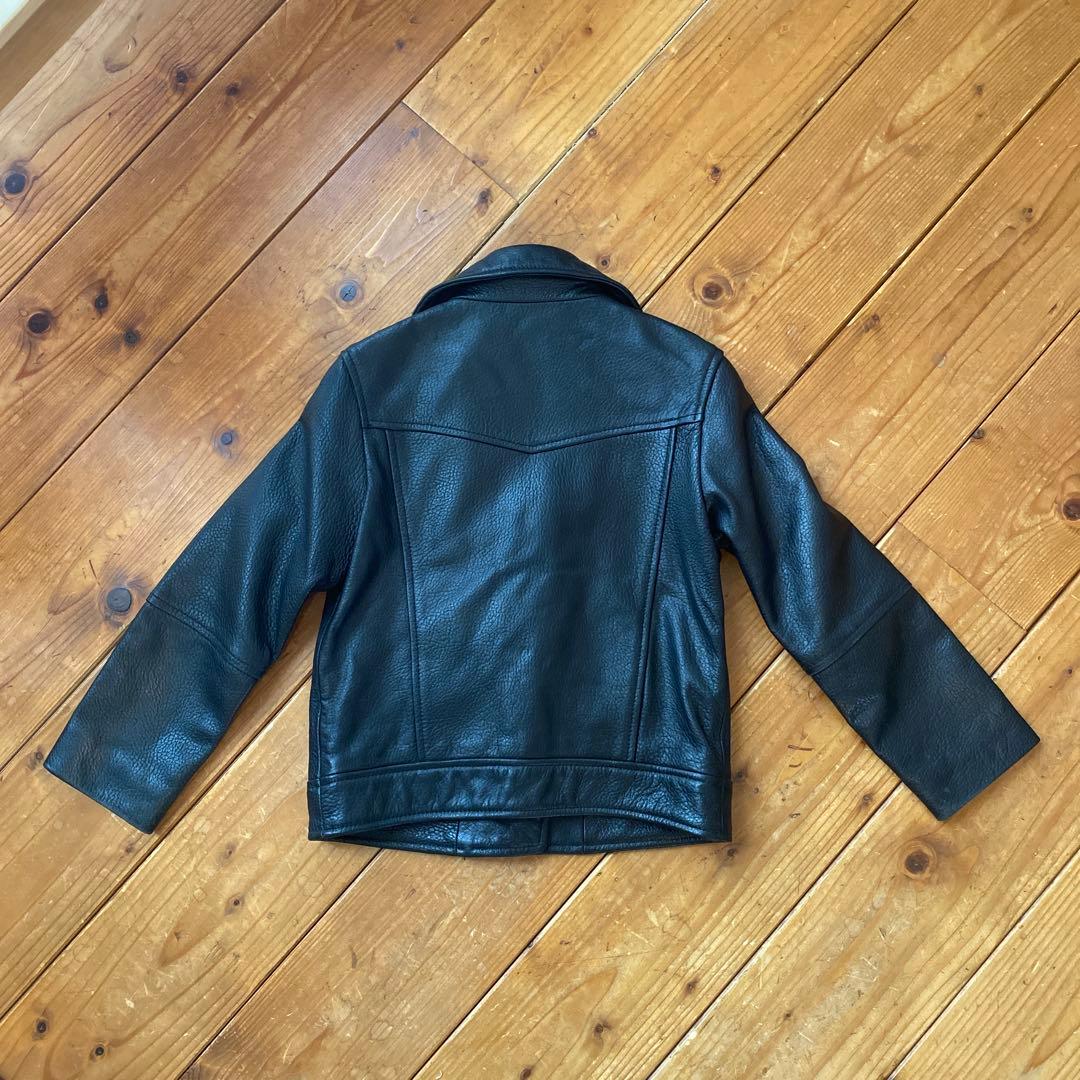 バーニー様 ライダースジャケット レザー ブラック　120cm