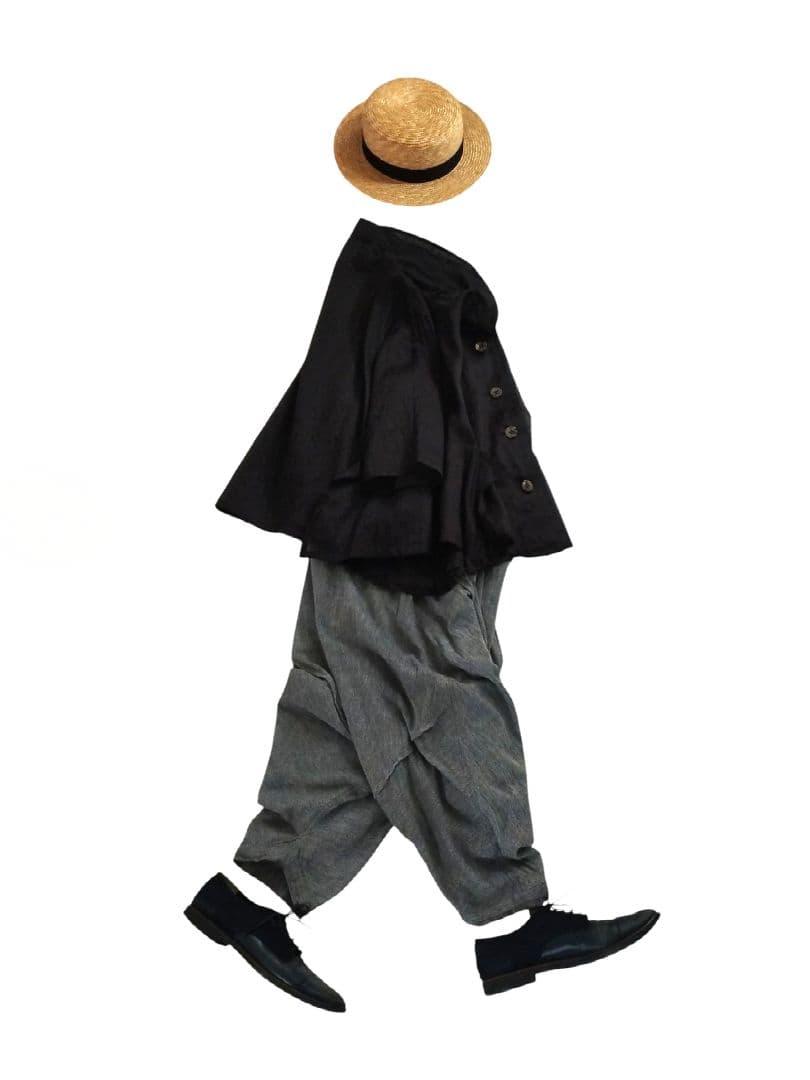 萠 MOYURU✨️サルエルパンツ やわらかコットン