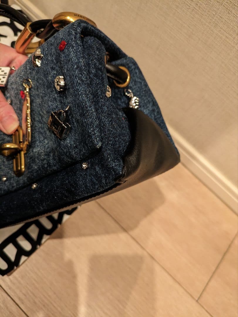 マークジェイコブス　ザトリンケット　チャーム　デニム　ミニデュアルバック　完売品