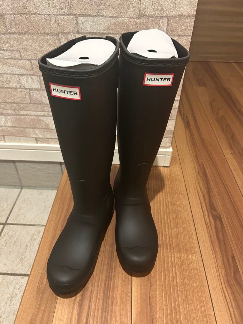 HUNTER ブラック 長靴 38 ハンター　24cm レインブーツ