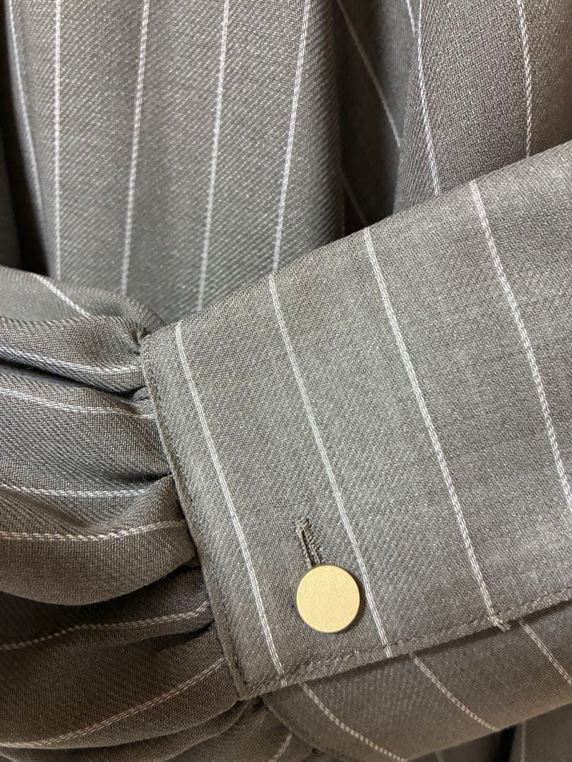 新品　ebureエブール　マナードストライプ　ボウタイ　ブラウス　38