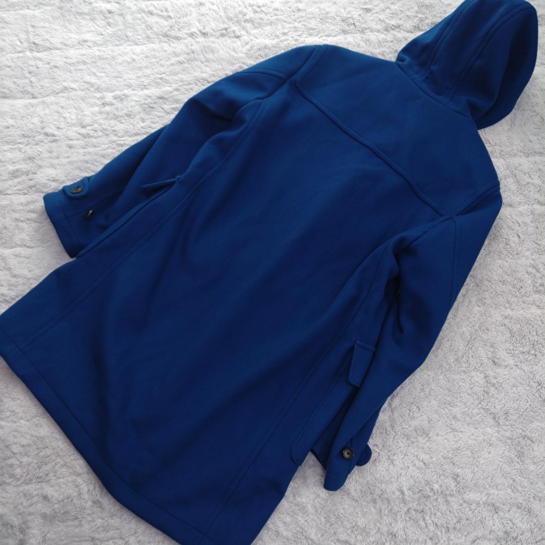 Ｌ　シップスSHIPS ダッフルコート メリノウール 140S トグル　青　Ｌ