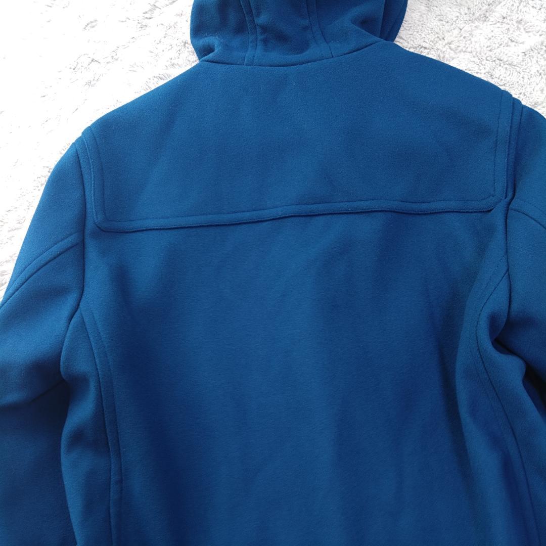 Ｌ　シップスSHIPS ダッフルコート メリノウール 140S トグル　青　Ｌ