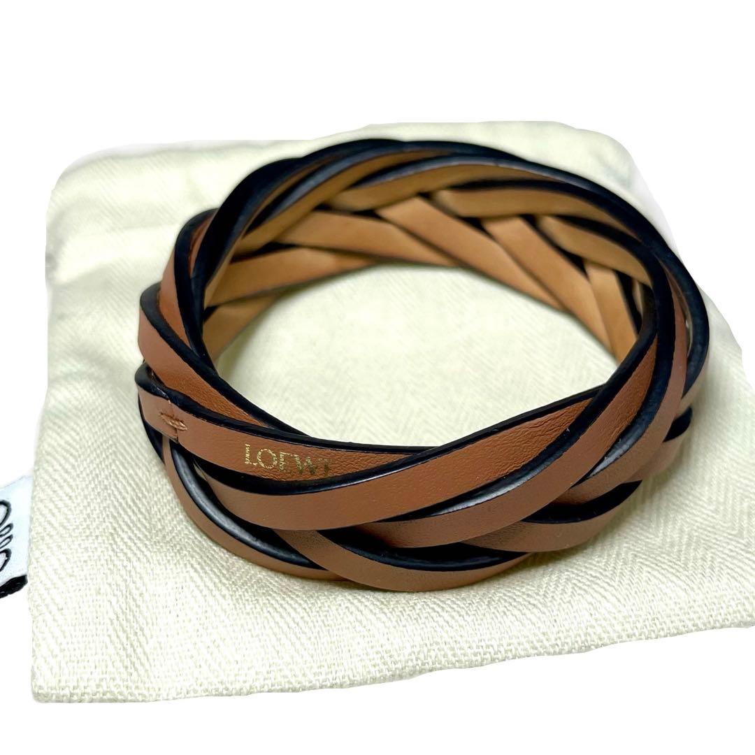 LOEWE ブレイデッド 編み込みバングル ブレスレット a579