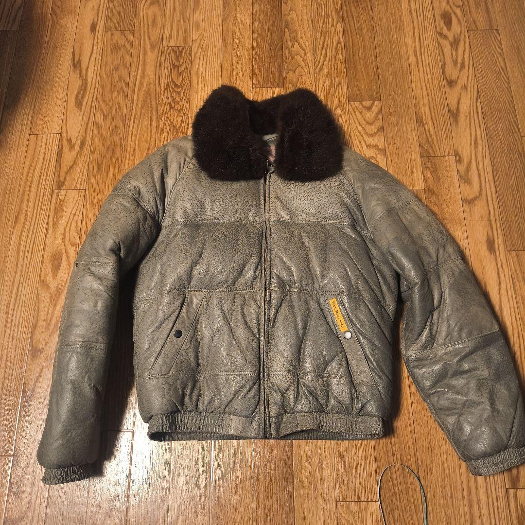 80s 90s DOUBLE  COUNTRY ダウン グレー