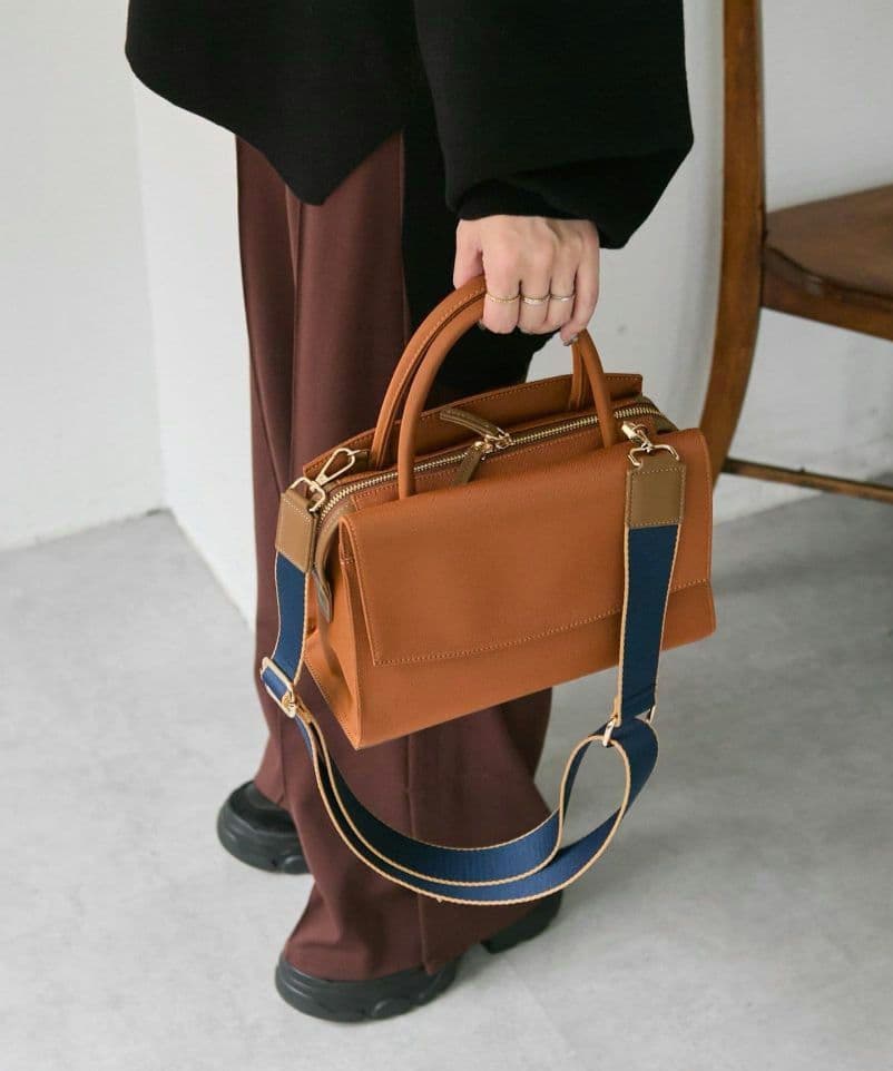 【ear PAPILLONNER】きれいめ撥水トートバッグS　オレンジ