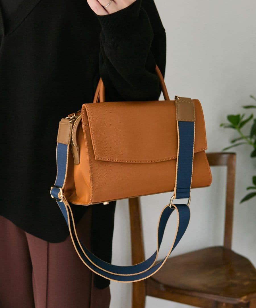 【ear PAPILLONNER】きれいめ撥水トートバッグS　オレンジ