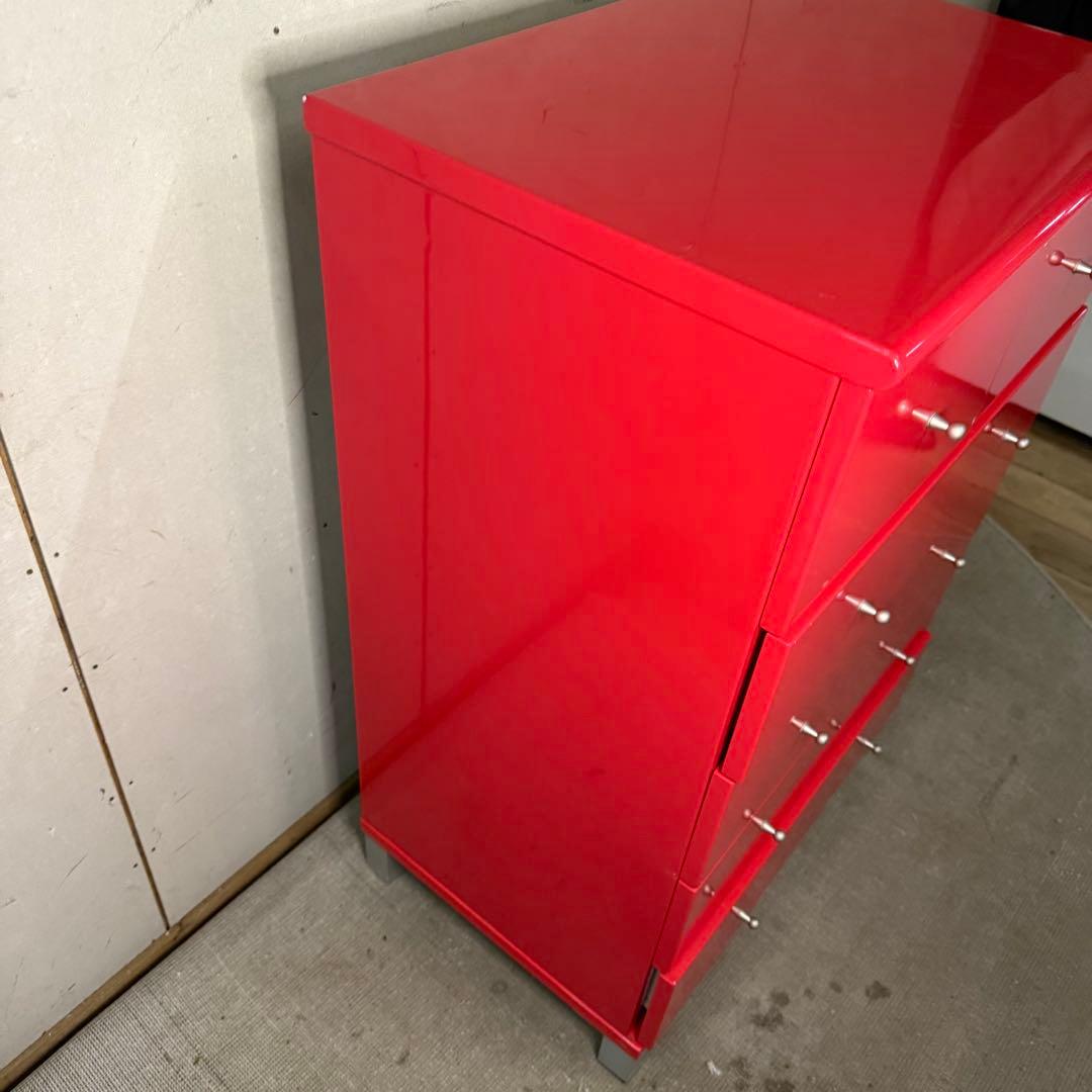 【930】赤いモダンチェスト