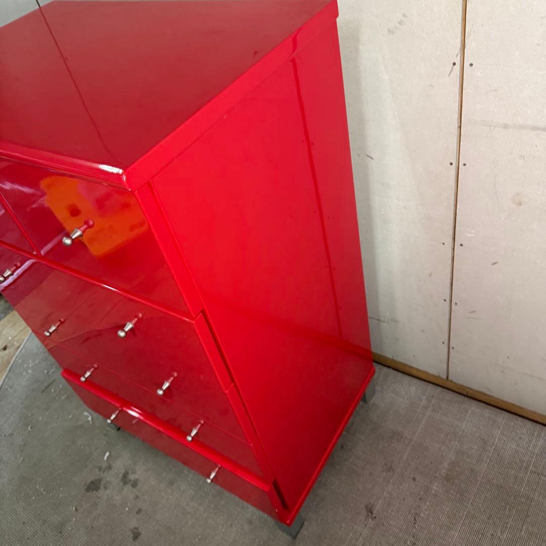 【930】赤いモダンチェスト