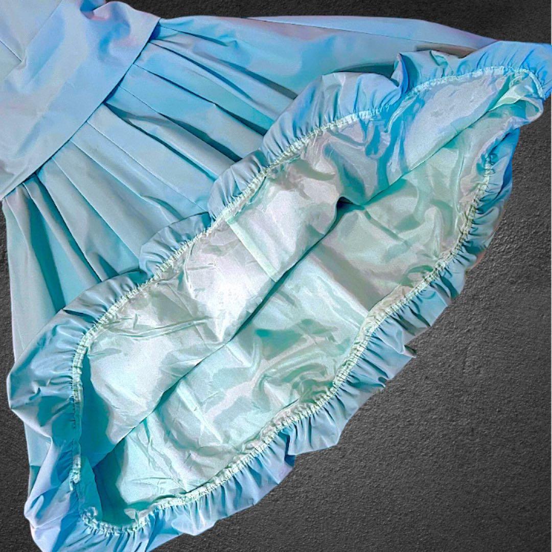 M'S GRACY 水色 バルーンワンピース　エムズグレーシー　ブルー　ドレス