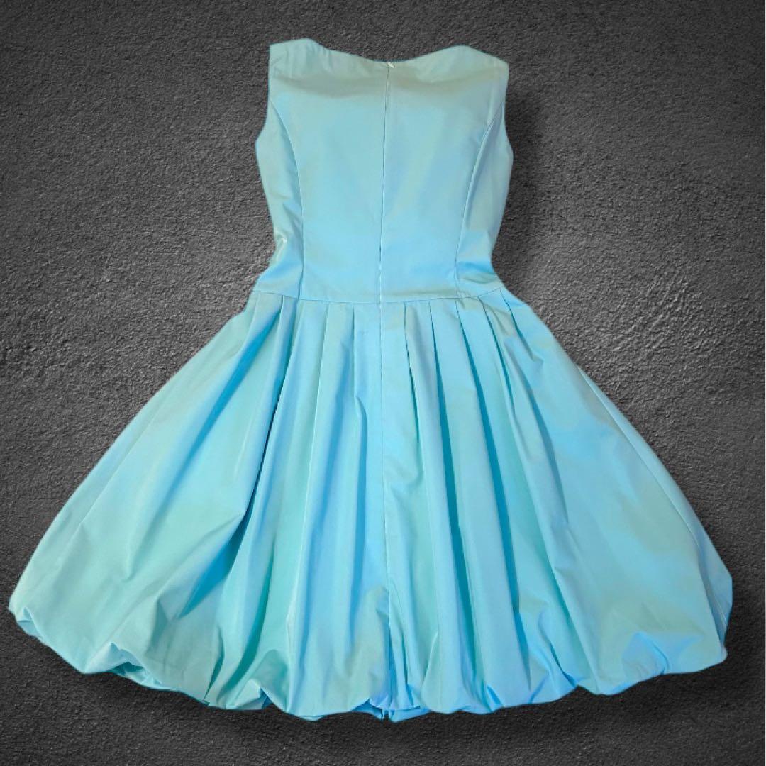 M'S GRACY 水色 バルーンワンピース　エムズグレーシー　ブルー　ドレス