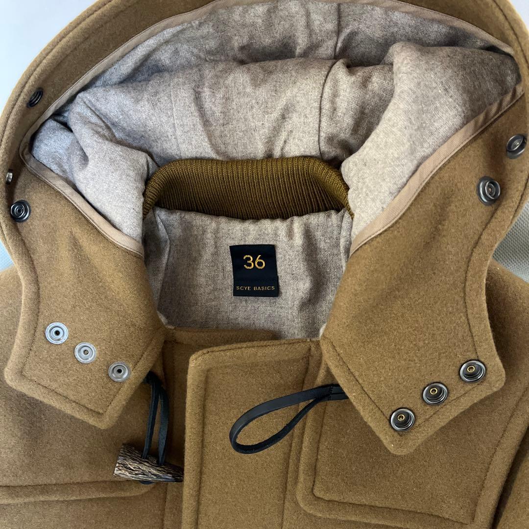 値下げ　未使用　SCYE サイ　ダッフルコート サイズ36 キャメル